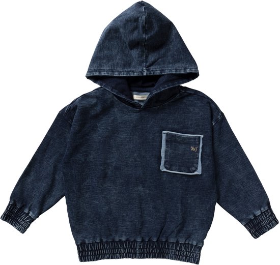 Denim tricoté | Sweat à capuche boxy | Pull garçons | Taille 80 à 140 | Your Wishes