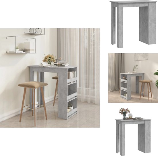 vidaXL Bar table with shelf 102x50x103.5cm chipboard white, pub table, bistro table, high table, pub table, breakfast table, table, pub tables, pub tables