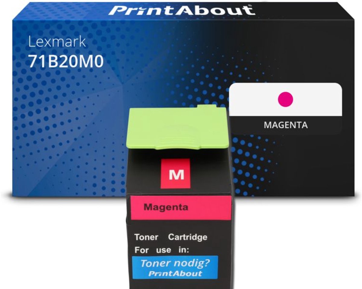 PrintAbout Huismerk Lexmark 71B20M0 Toner Magenta