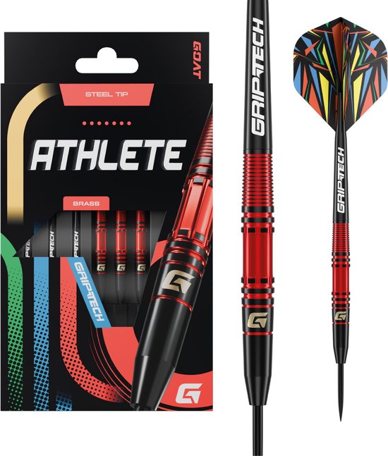 GOAT - Athlete Rode Messing Steeldarts 11 Gram, Incl. 3 Barrels, 3 Flights & 3 Shafts van GOAT — afbeelding 2