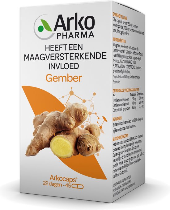 Arkocaps Gember - 45 st - Voedingssupplement