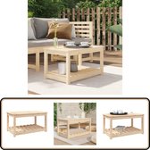 vidaXL Tuintafel - Massief Grenenhout - 82,5x50,5x45 cm Houten Tuintafel - Tuinset - Tuinmeubel - Buitentafel - Lounge Set