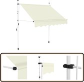 vidaXL Store manuel 200 cm Crème Protection solaire pliable - Parasol - Écran de porche - Jardin Été - Peinture extérieure