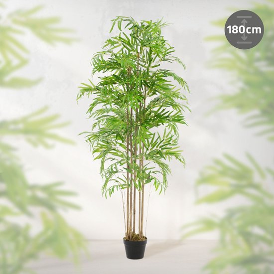 Outsunny kunstmatige bamboe kunstplanten decoratie