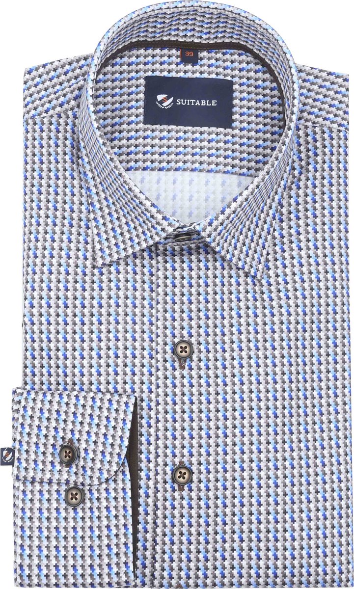 Suitable Overhemd Minecraft Multicolour - Maat 41 - Heren - Overhemden Formeel