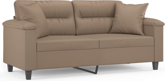Gecapitonneerde 2-zitsbank in bruin buffelleder Chesterfield - Charles