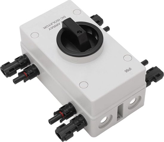 Waterdichte Solar Schakelaar Jadeshay DC-isolator, 1-snarige Zonne-PV- combinatiedoos, Met 500V 32A Bescherming, Stroomonderbreker, 1-in-1 Uit, PV DC Stroomonderbreker, IP66 Waterdichte Fotovoltaïsche Aansluitdoos, Voor PV Aansluitdoos