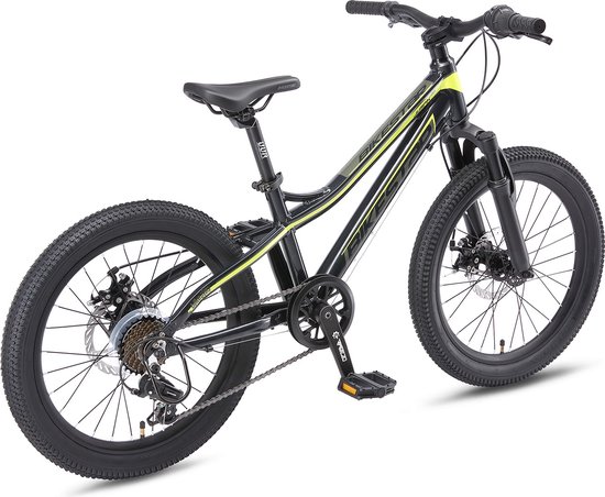 Bikestar kinderfiets MTB 7speed 20inch zwart/groen van Bikestar — afbeelding 4