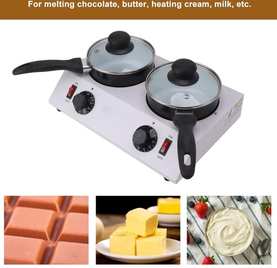 Elektrische chocoladesmelter, efficiënte 2 tanks