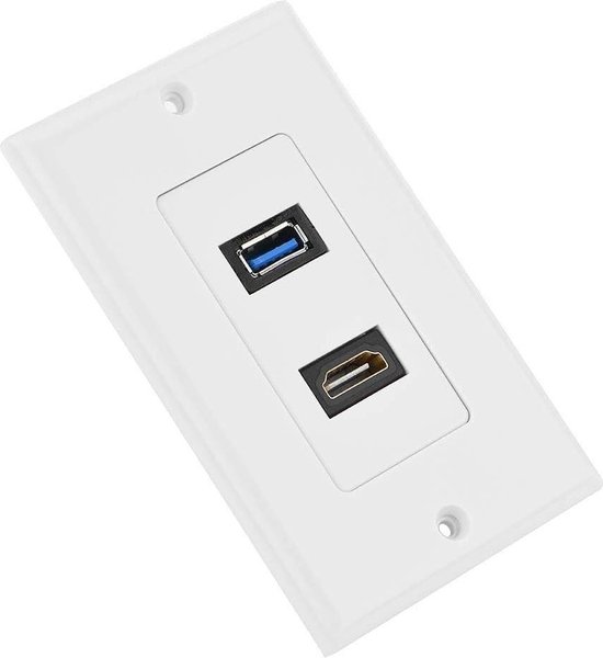 Panneau HDMI VGA 3RCA 3 en 1 plaque murale Audio vidéo intégrée câblage