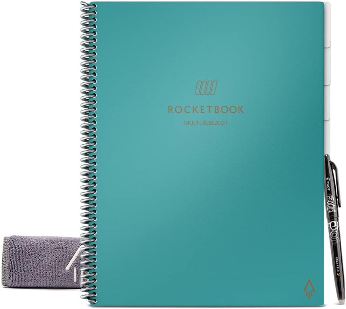 Herbruikbaar Slim Notitieboek A4 - Groenblauw - Gelinieerd - Duurzaam en Uitwisbaar