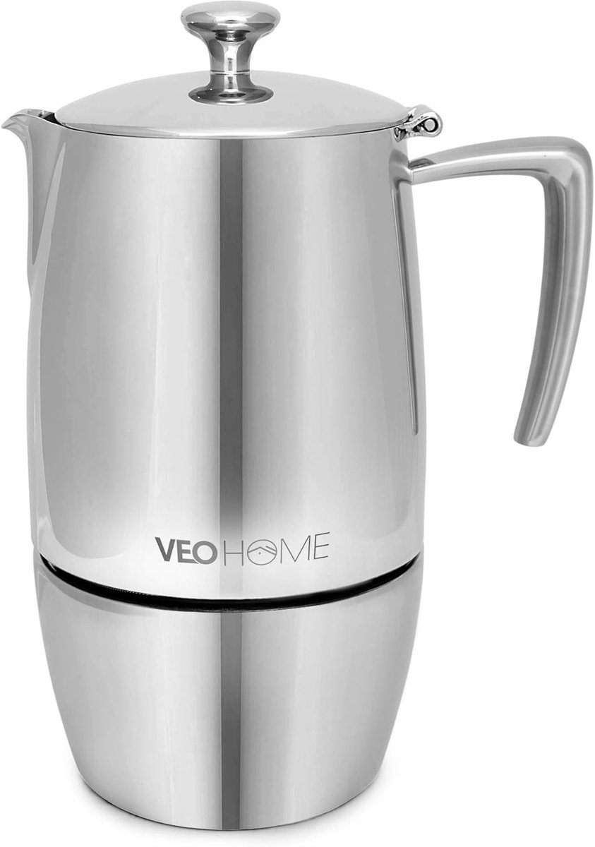 Espresso Koffiezetapparaat Moka Pot - 10 kopjes 500ml RVS Inductie Kookplaat - Vaatwasmachinebestendig - Italiaanse Stijl Caffe Machine