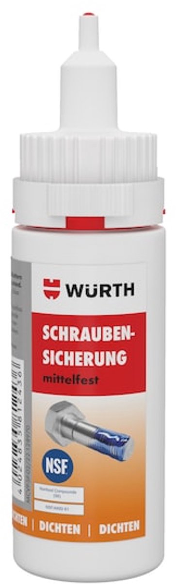 Wurth - Draadborgmiddel met gemiddelde sterkte - schroefdraadborging middelvast x 1 st