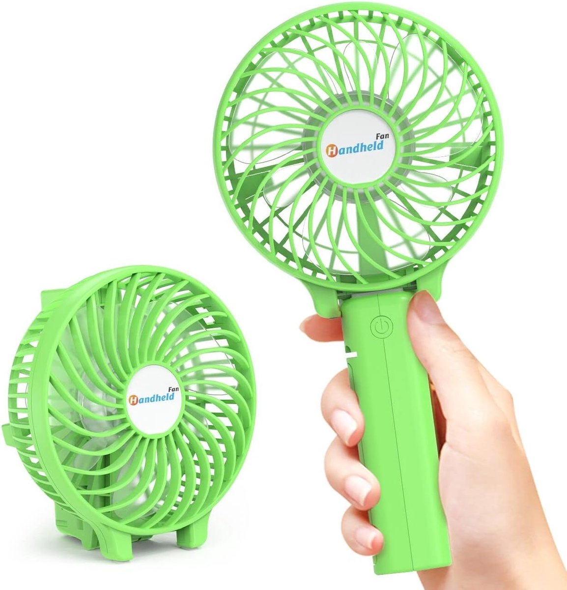 Draagbare USB Ventilator met 2000 mAh Accu - Opvouwbare Hand- en Tafelventilator met 3 Snelheden voor Thuis en Op Reis