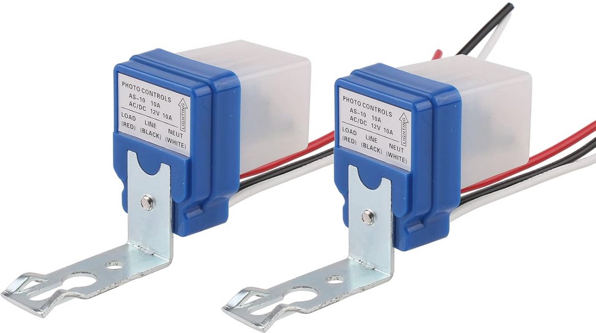 Schemerschakelaar 12 V AC/DC - Automatische Lichtsensor met Vertraging en Buitentoepassing