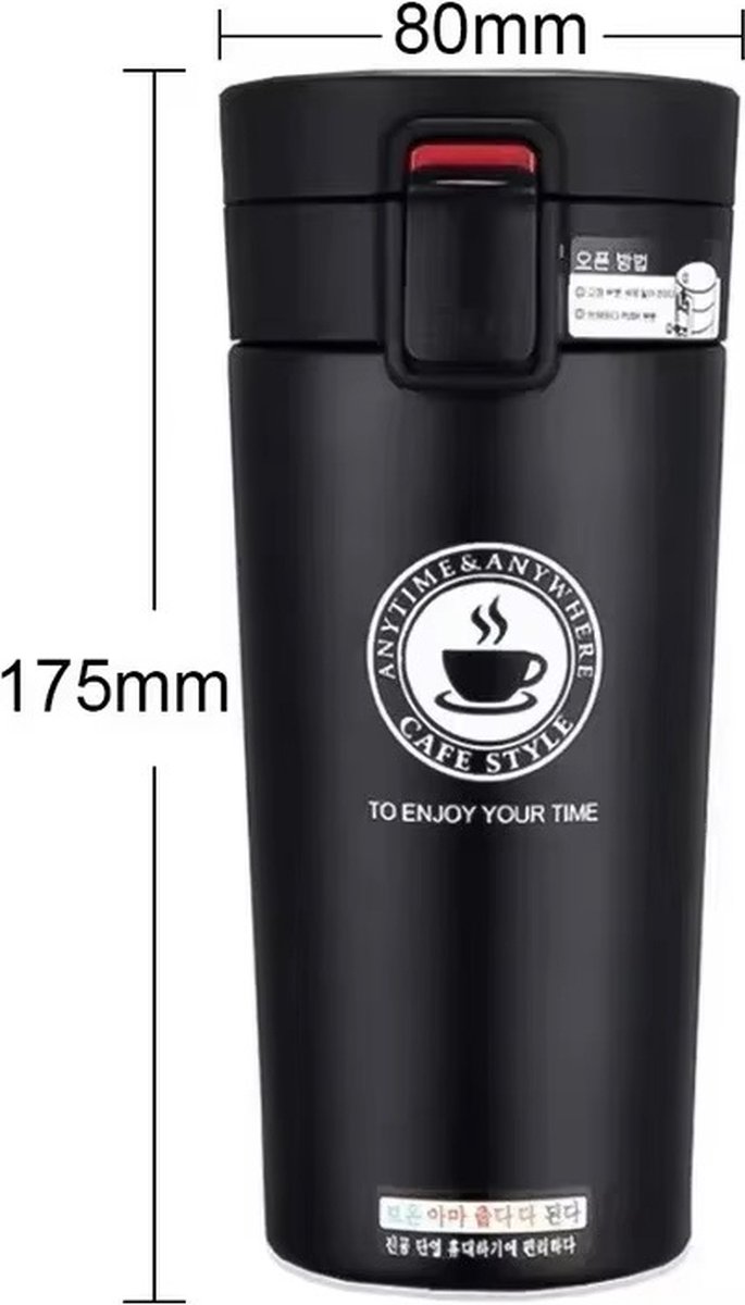 Thermosbeker 500ml - Dubbelwandig 304 RVS, Lekvrije Geïsoleerde Koffie & Thee Mok, Duurzame Hot & Cold Waterfles — cadeau in Koken & Dineren - foto 2