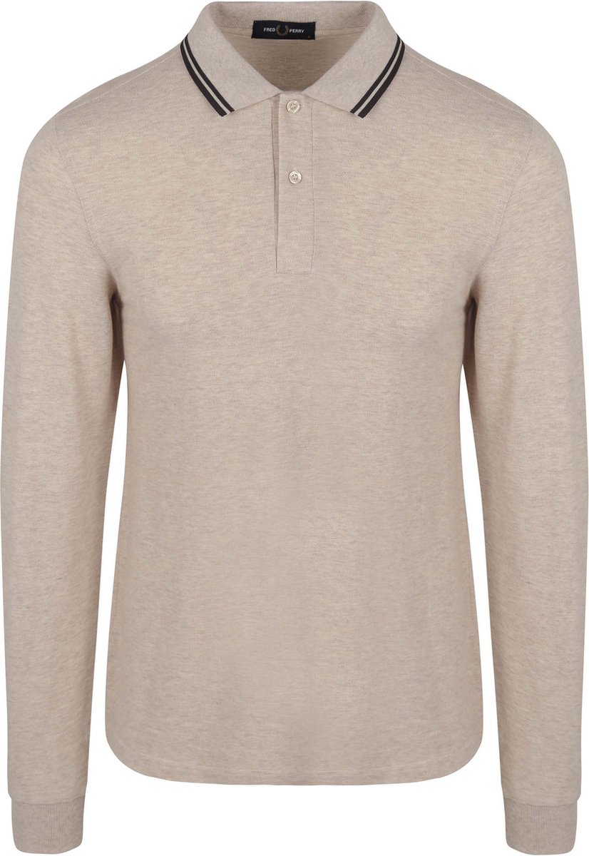 Fred Perry Longsleeve Polo Melange W50 – Heren Creme