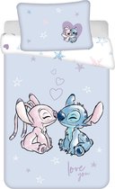 Disney Lilo & Stitch BABY Housse de couette, Angel et Stitch - 135 x 100 cm - Katoen