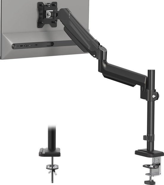 Dubbele monitorarm voor twee schermen van maximaal 27 inch - Ondersteunt VESA