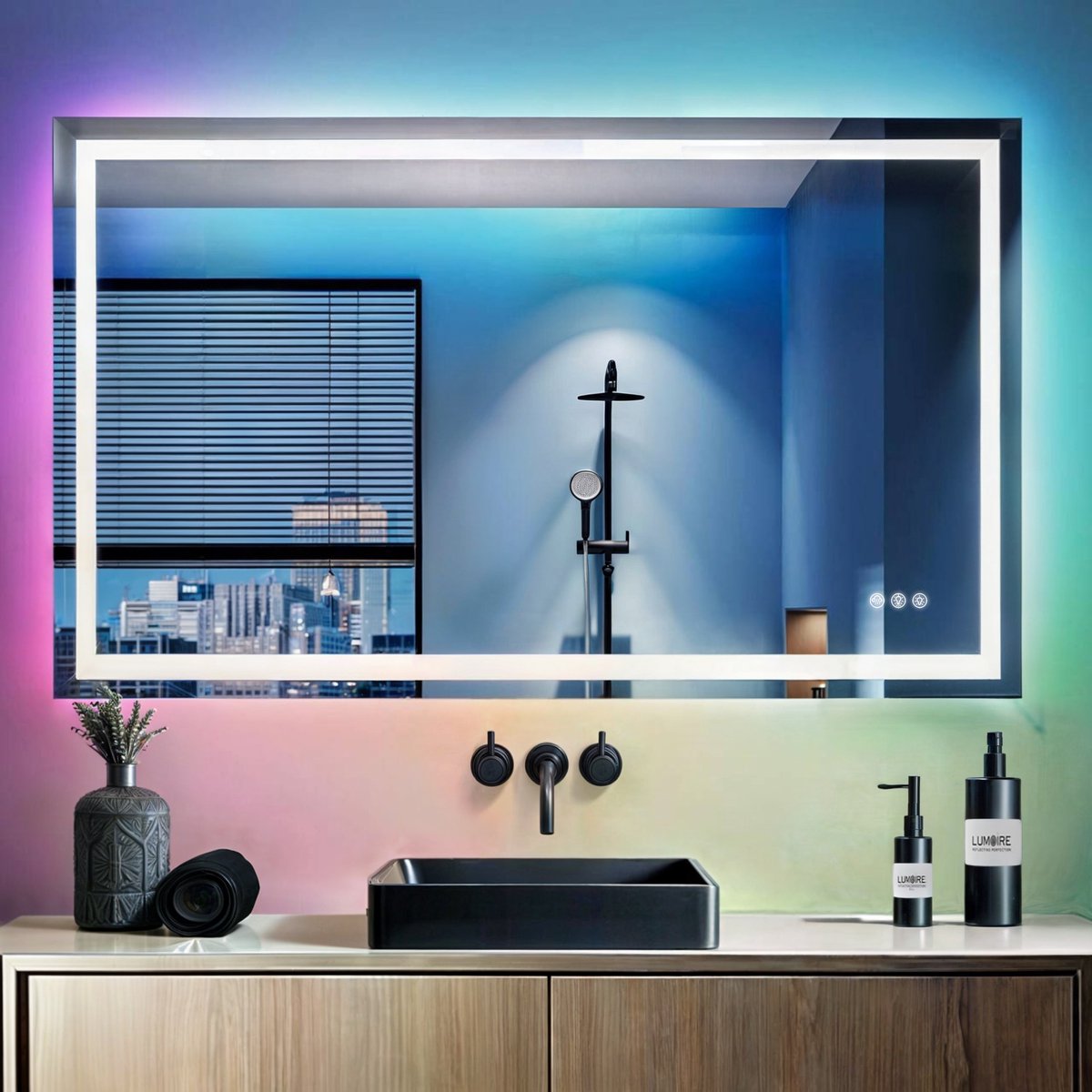 Lumoire® Spiegel Met Verlichting - 100 x 60 CM - Badkamerspiegel - Badkamer Spiegel