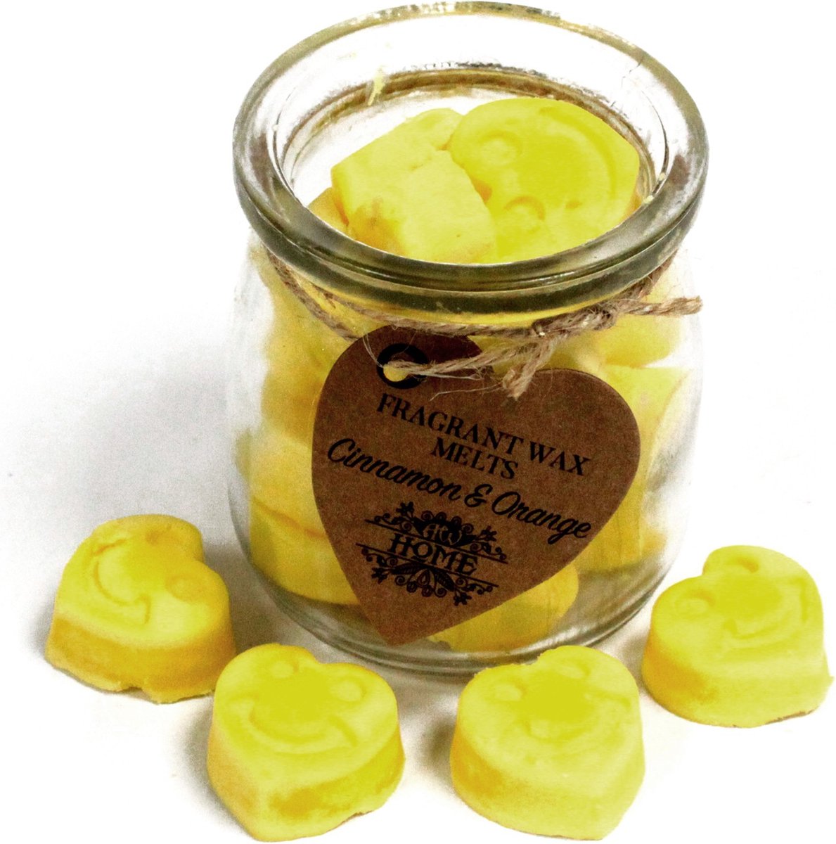 Waxmelts - Smeltkaarsje - Kaneel- Sinaasappel - Hartvormig - circa 16 stuks