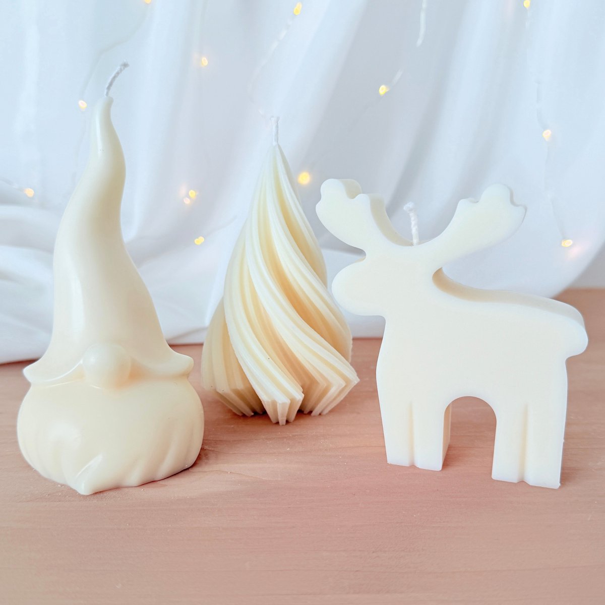 Kerstkaarsen set-3 Kaarsen voor Kerstmis-Kerst Decoratie
