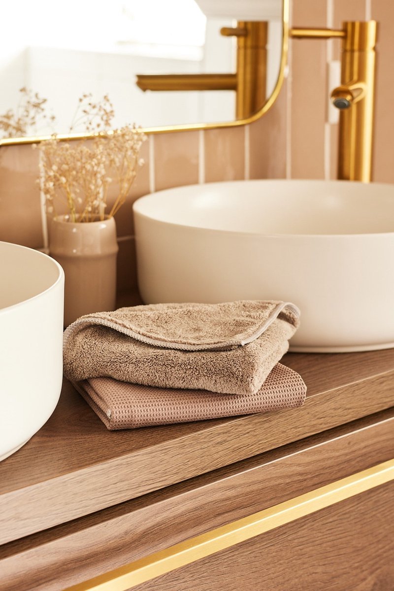 Goedkoopste Toverdoeken set - Raamdoeken - Taupe - 1x superdoek 1x droogdoek