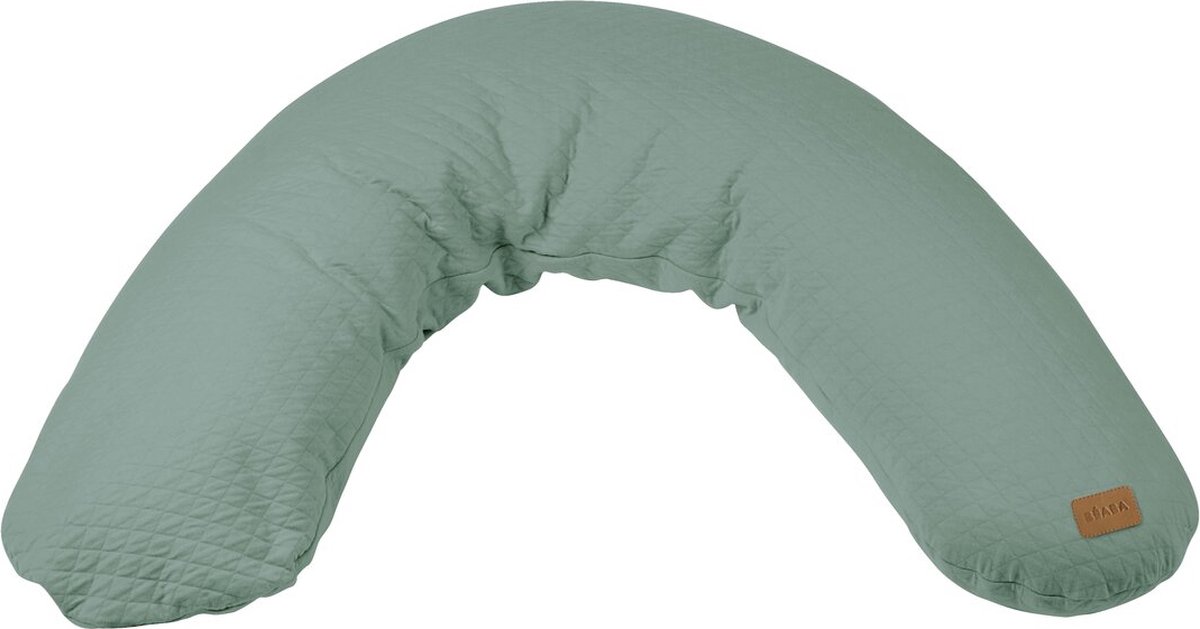 Goedkoopste Béaba Big Flopsy™ Fleur de coton® Zwangerschapskussen - Zijslaapkussen volwassenen - Voedingskussen - Groen