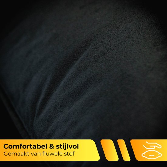 Close-up van donkergrijs fluweel van een warmtekussen, zacht en comfortabel.