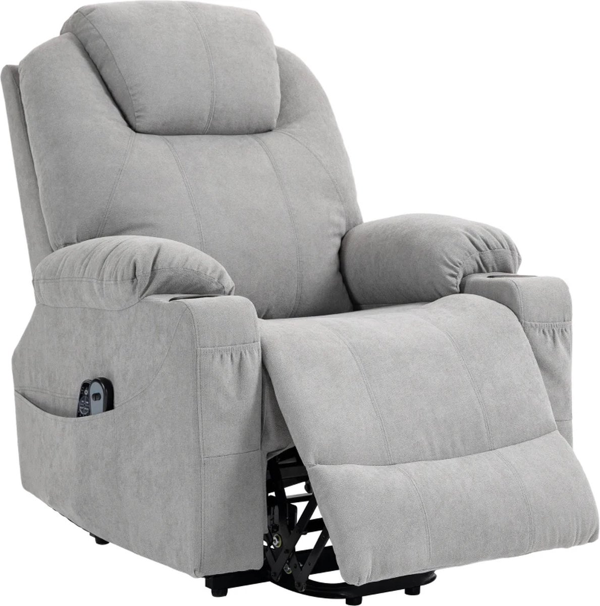 Massagestoel - Relaxfauteuil - Zetel - 1 persoons - Met armleuning - Zeer comfortabel - Elektrisch - Grijs