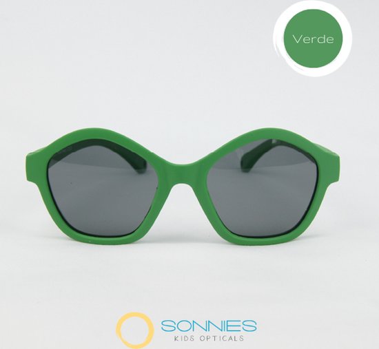 Sonnies - Kinderzonnebril Milano Verde - Leeftijd 3-5 jaar - gepolariseerde glazen voorzien van UV400 bescherming - lichtgewicht frame - buigzaam en flexibel - jongens en meisjes - kinder zonnebril - kleur groen van Sonnies — afbeelding 4