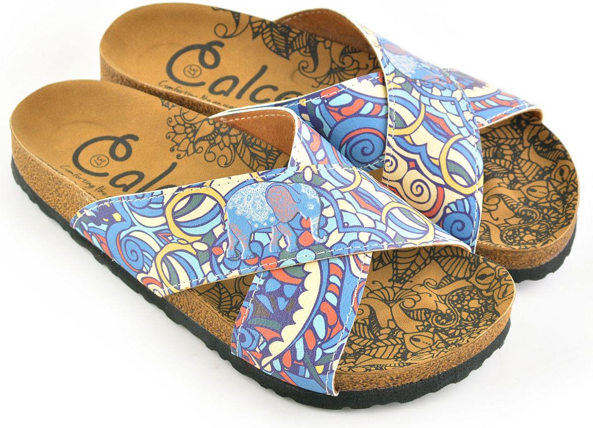 GOBY Olifant Patroon Slippers Sandalen Handgemaakt Hoge Kwaliteit