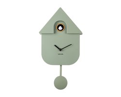 Karlsson Wandklok Modern Cuckoo | Groene Koekoeksklok | Retro koekoeksklok