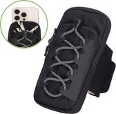 Hardloop Telefoonhouder - t/m 7 inch - Sportarmband - Telefoon Hardloop Armband Accessoires - Waterdicht - Zwart