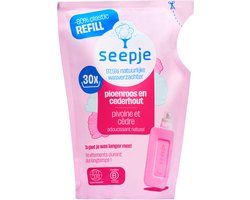 Seepje Wasverzachter Navulling Pioenroos en Cederhout 30 Wasbeurten - 750 ml