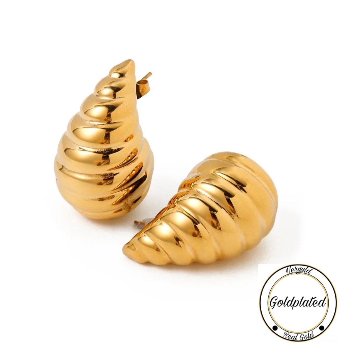 Soraro Druppel Bijenkorf Oorbel | Goldplated | Goudkleurig | Elegant | Soraro Dames Oorbel | Cadeau Voor Haar | Cadeau Voor Vriendin
