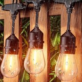 Bol.com SHINE - LED Lichtsnoer buiten - Lichtslinger op Zonne-energie - Tuinverlichting - Waterdichte Lampjes slinger - Vintage ... aanbieding