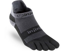 INJINJI | Run No-Show Zwart-Grijs (Maat - M) | Teensokken