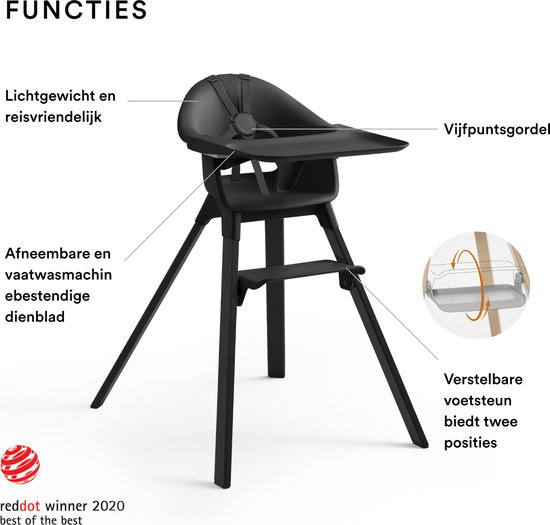 Stokke® Clikk™ Kinderstoel - Midnight Black van Stokke — afbeelding 5