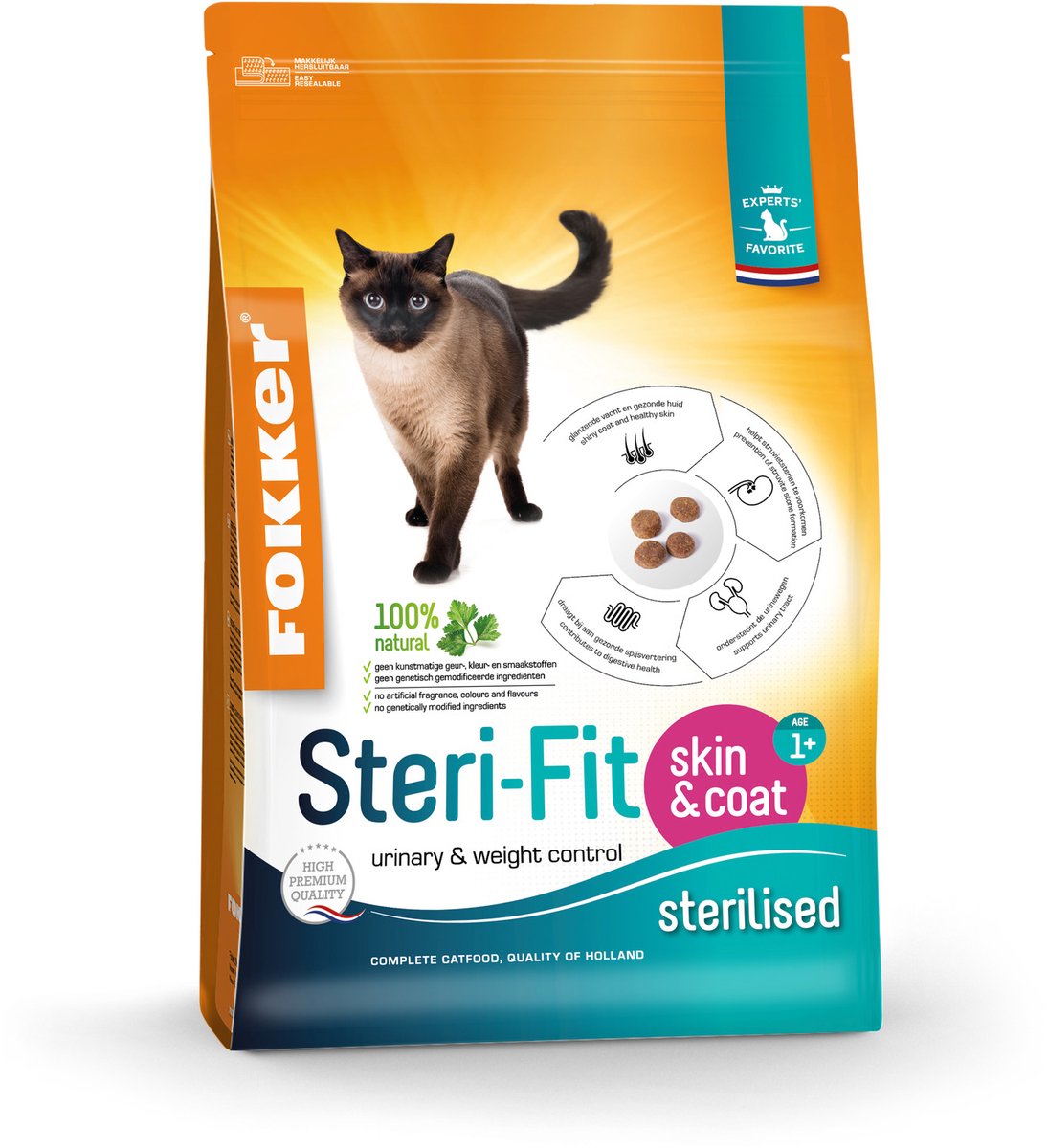 Fokker Steri-Fit Skin & Coat - Kattenvoer - 10 kg