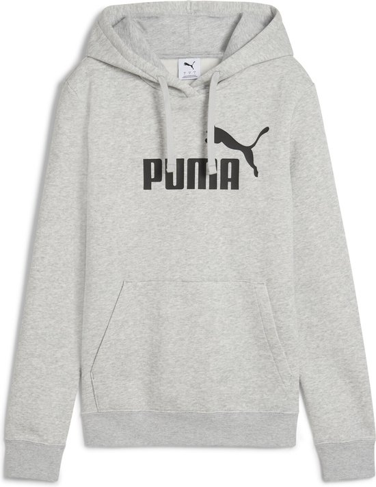 PUMA ESS No 1 Logo Hoodie FL Pull de sport femme - Gris Clair Chiné