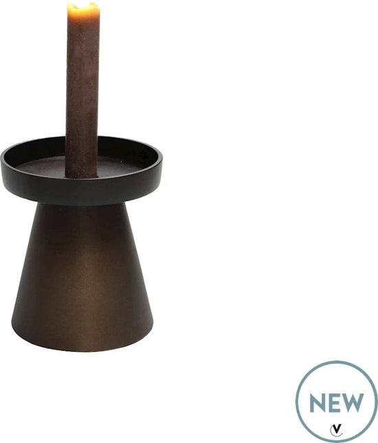 Bougeoir Viedma | Petit | Bronze | Ø12 x H13 cm