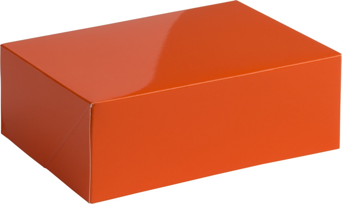Geschenkdoos glans 20x14x7cm ORANJE (10 stuks)