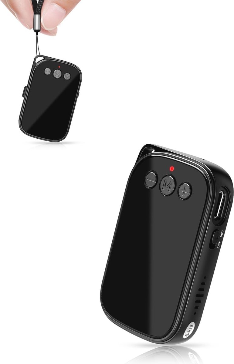 Mini Dicteerapparaat met OTG en Luidspreker - 64 GB, Voice Activation, Stereo HD 1536 kbps