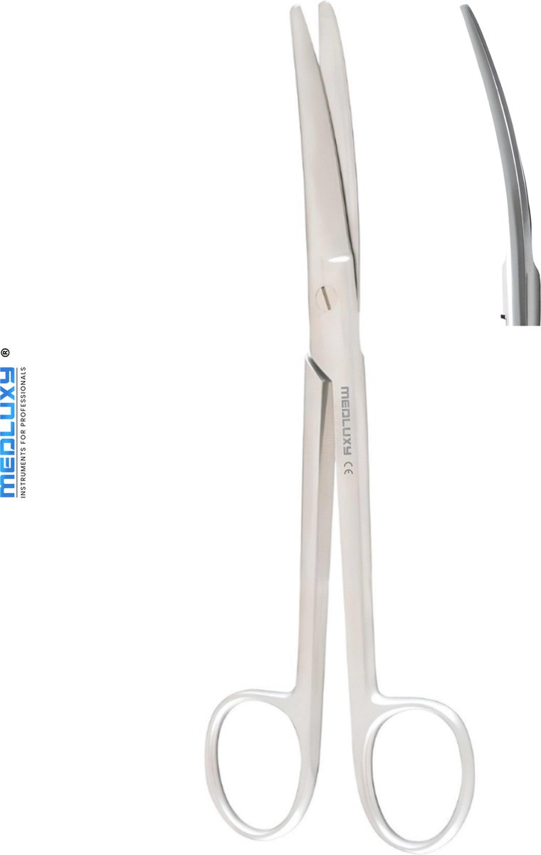 Goedkoopste Medluxy - Verbandschaar Prepareerschaar Mayo - Gebogen - 17 cm - Stompe Punt - Professionele Kwaliteit - Dissectie Verpleegkundige Schaar, Chirurgische Schaar, EHBO, Verpleegkunde