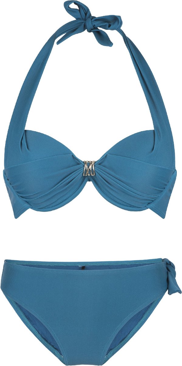 LingaDore - Halternek Bikini Set Petrol - maat 40E - Groen/Blauw