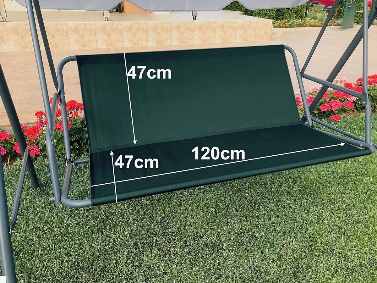 Tuintuin Schommelstoel Vervanghoes Weerbestendige Schommelbank Beschermhoes Groen 120x47x47cm