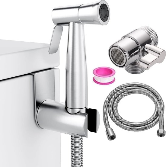 Roestvrij Stalen Handdouche voor Toilet met Bidet Functie en Luier
