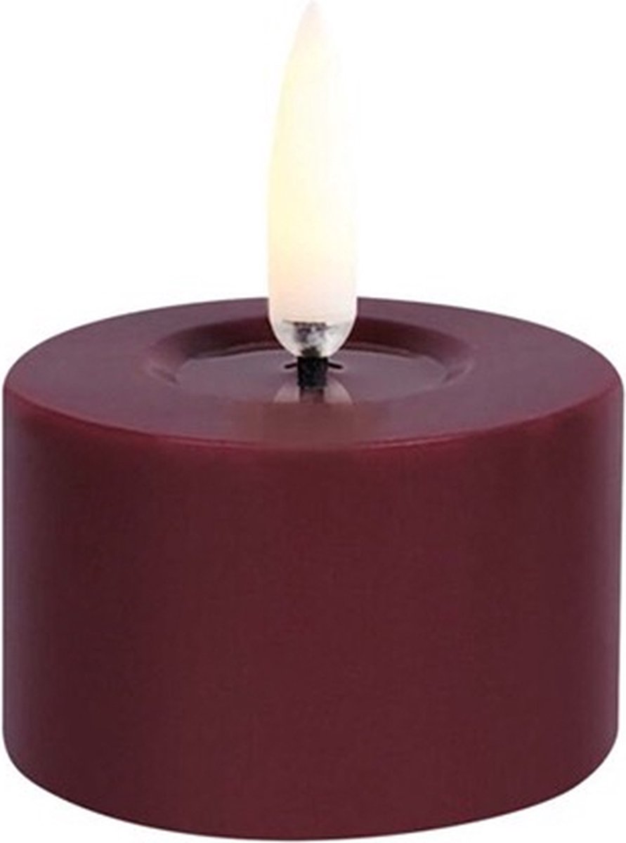 Uyuni Lighting Uyuni - Mini Melted LED kaars - Wine Red - 5x2,8 cm rood