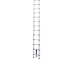 Telescopische Vouwladder - Telescopische Ladders - Soft Close - Werkhoogte 3,2 m - zilverachtig – foto 4